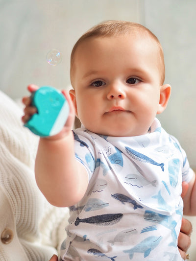 Blue Whales Bandana Bib - The Cross Decor & Design
