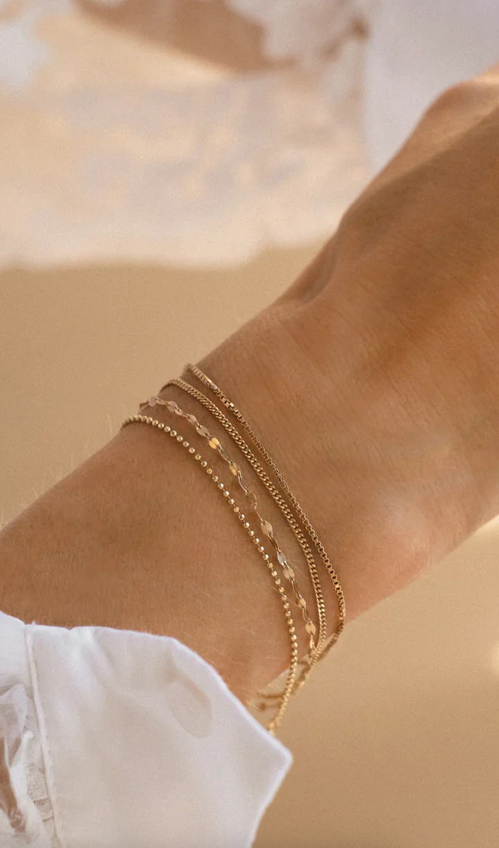 Shimmer Mirror Bracelet | 14K Gold | The Cross Decor & Design