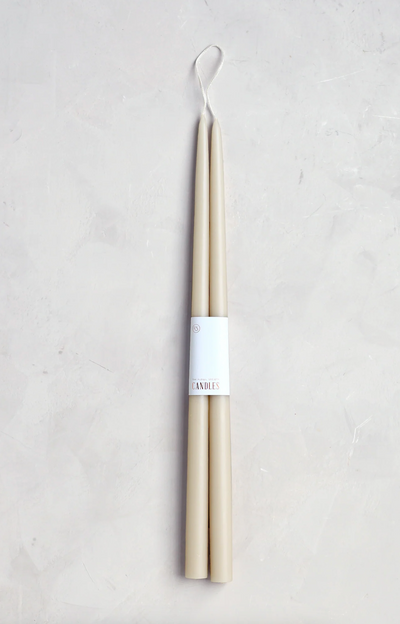Classic Parchment Taper Candle Set - The Cross Decor & Design