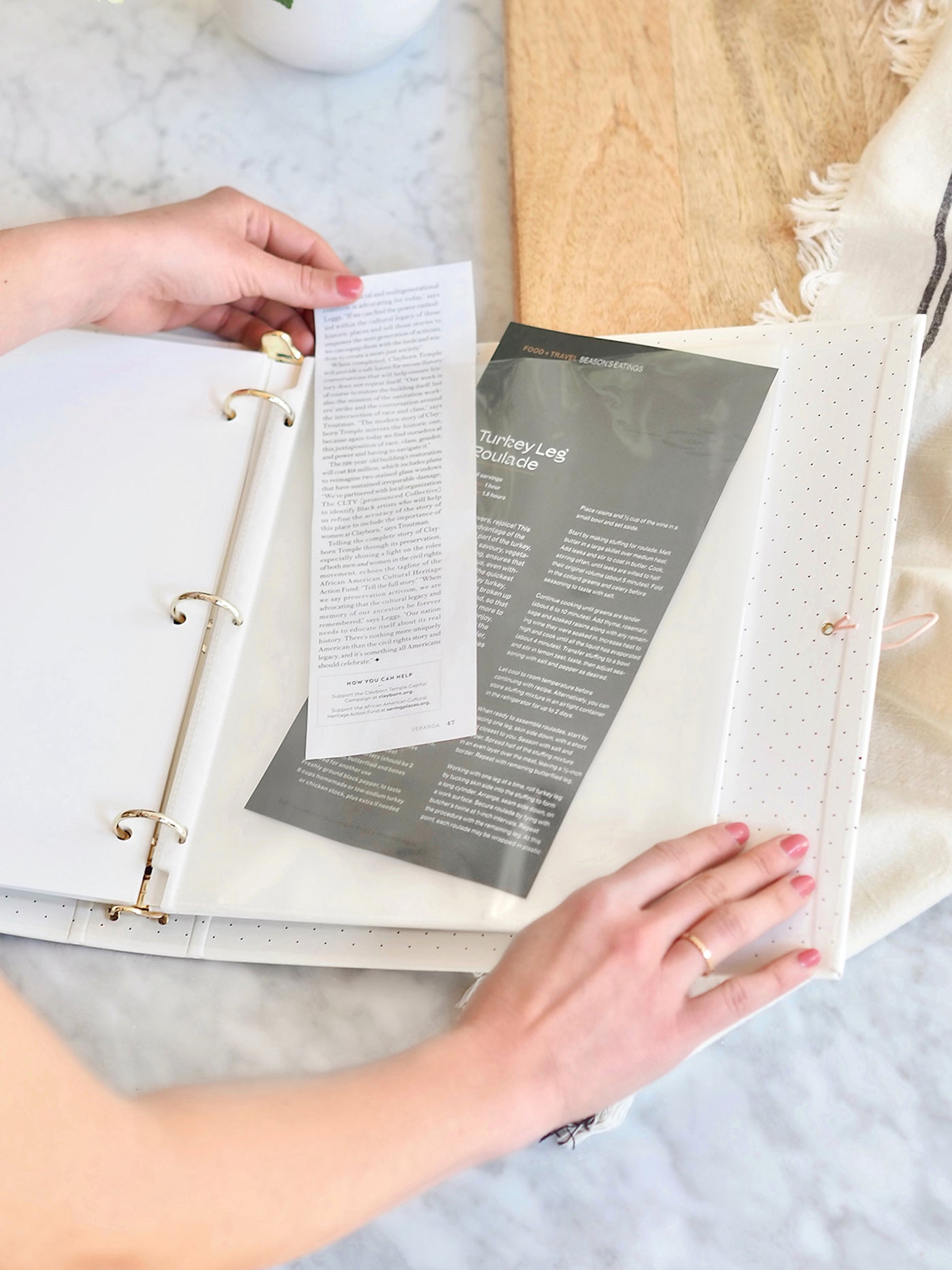 Polka Dot Recipe Binder - The Cross Decor & Design