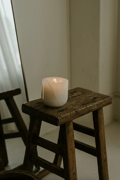 White Onyx Refillable Vessel - The Cross Decor & Design