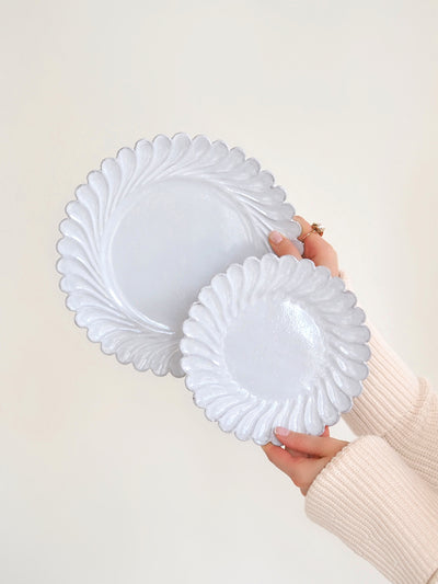 Astier De Villate | Peggy Scalloped Edge Plates - The Cross Decor & Design
