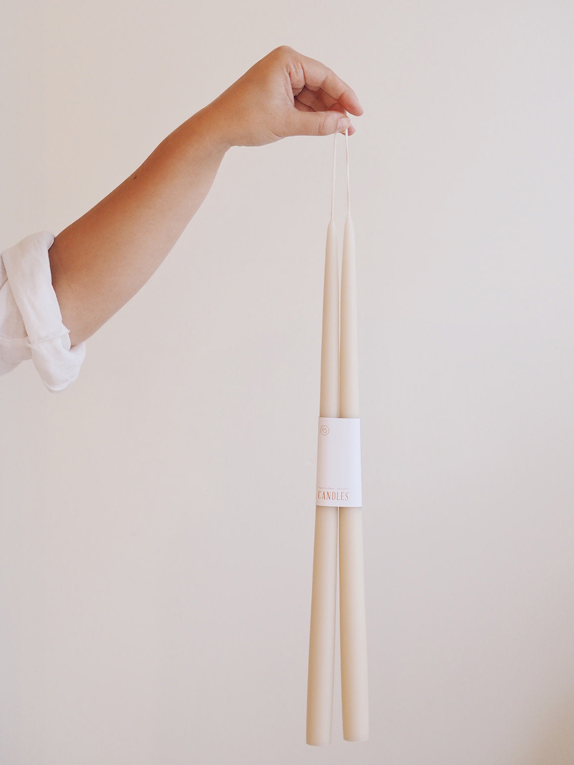 Classic Parchment Taper Candle Set - The Cross Decor & Design