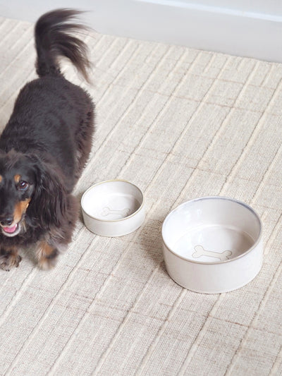 Bonely White Pet Bowls - The Cross Decor & Design