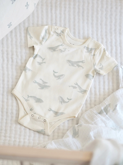 Follow Me Whales Short Sleeve One-Piece - The Cross Decor & Design