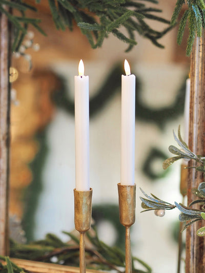 Battery Operated Taper Candle Set of 2 - The Cross Decor & Design