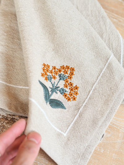 Floral Embroidery Napkin - The Cross Decor & Design