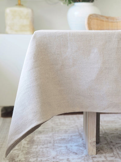 Natural Linen Tablecloth - The Cross Decor & Design