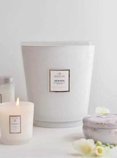 Mokara 5 Wick Hearth Candle - The Cross Decor & Design
