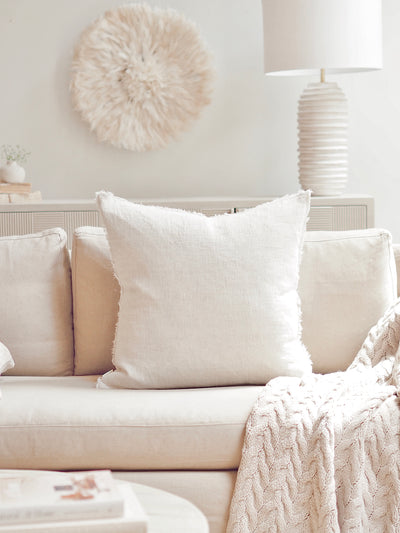 Lina Chambray Pillow | 24x24 - The Cross Decor & Design
