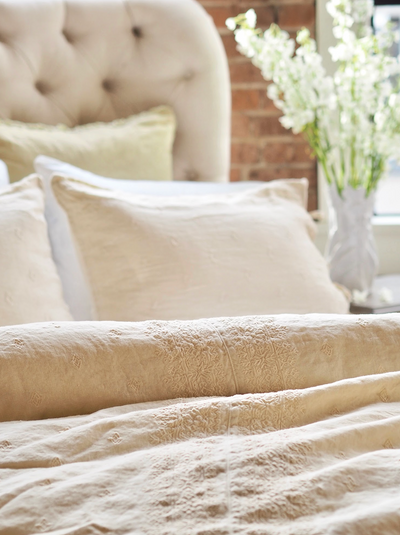 Ines Parchment Bedding - The Cross Decor & Design