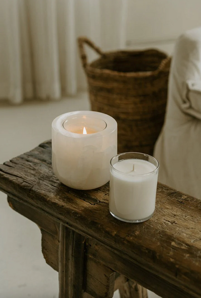 White Onyx Refillable Vessel - The Cross Decor & Design