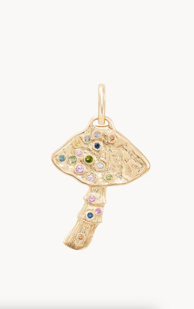 Golden Journey Mushroom Necklace | 10K Gold - The Cross Decor & Design