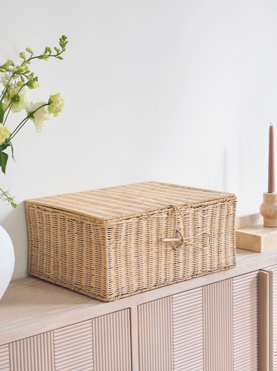 Cecilia Rattan Storage Box - The Cross Decor & Design