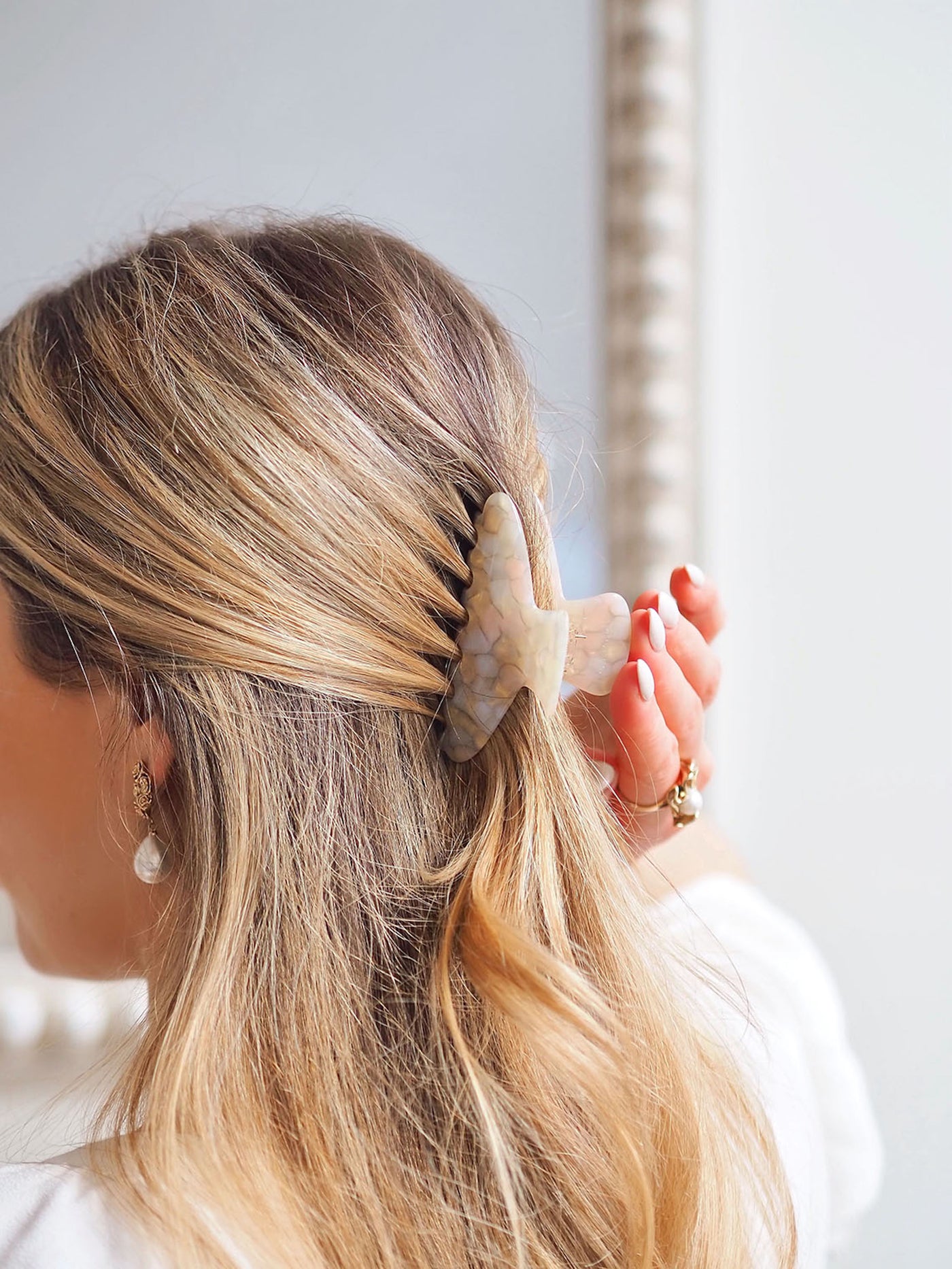Pastel Moon Claw Clip