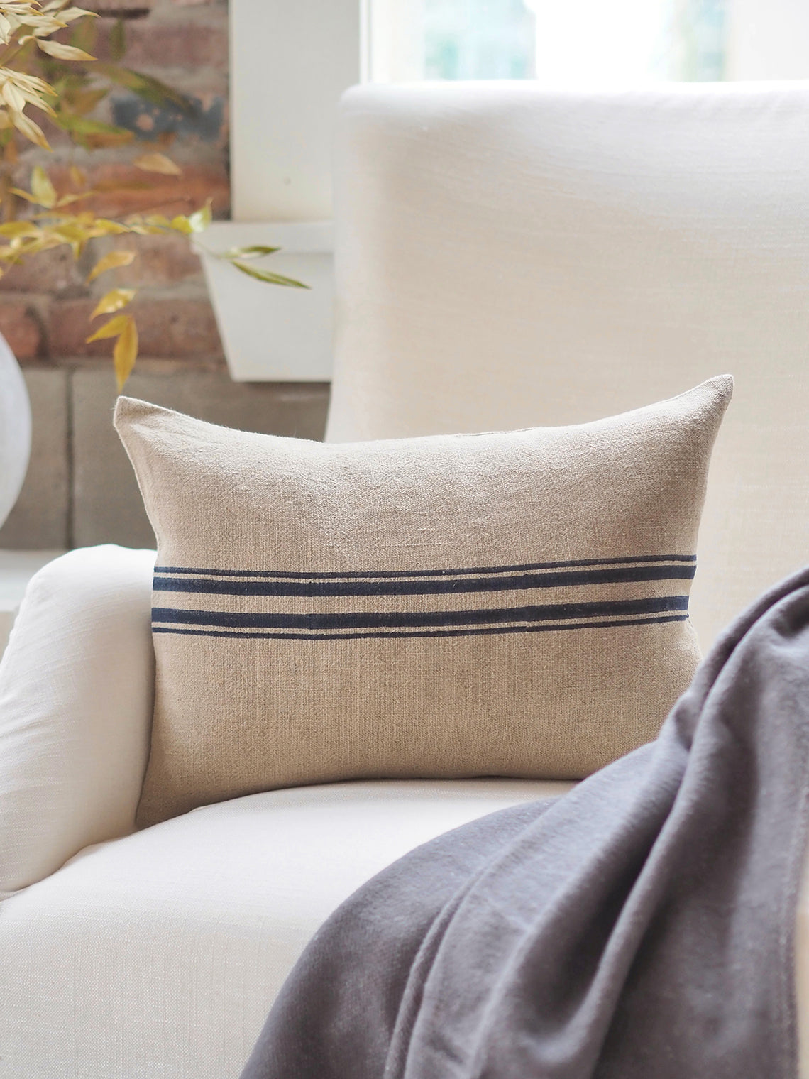 Swanee Indigo Pillow