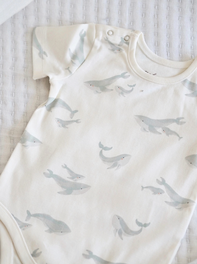Follow Me Whales Short Sleeve One-Piece - The Cross Decor & Design