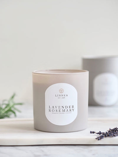 Lavender Rosemary 3 Wick Candle - The Cross Decor & Design