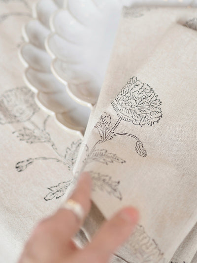 Flor Block Print Napkin - The Cross Decor & Design