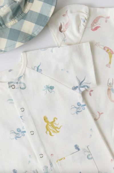 Octopus Oasis Short Sleeve Romper - The Cross Decor & Design