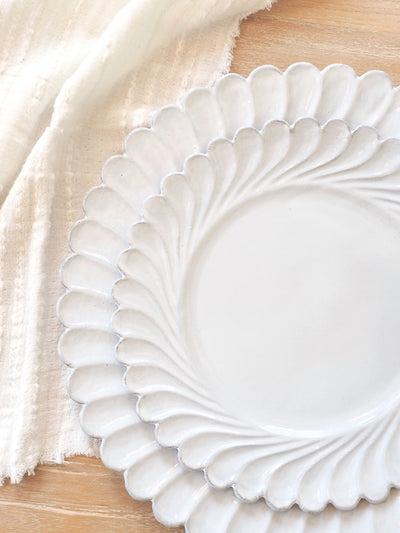 Astier De Villate | Peggy Scalloped Edge Plates - The Cross Decor & Design