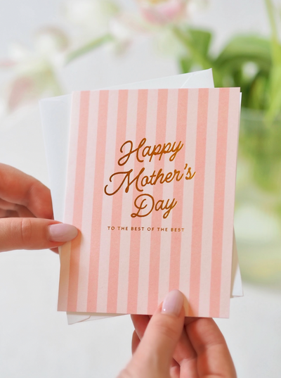 Pink Striped Mother's Day Card - The Cross Decor & Design