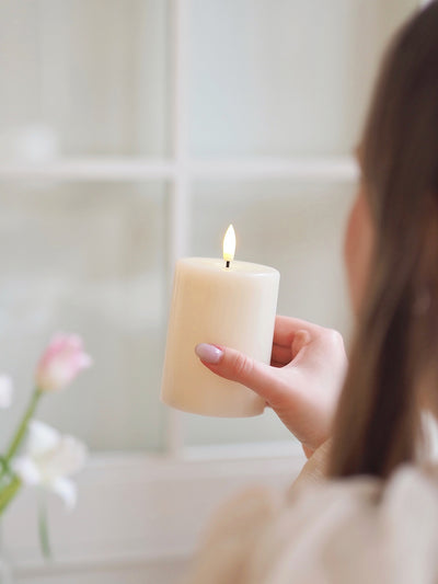 Battery Operated Sand Pillar Candle