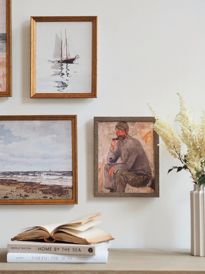 Fisherman Portrait Framed Canvas Print | 8x10 - The Cross Decor & Design