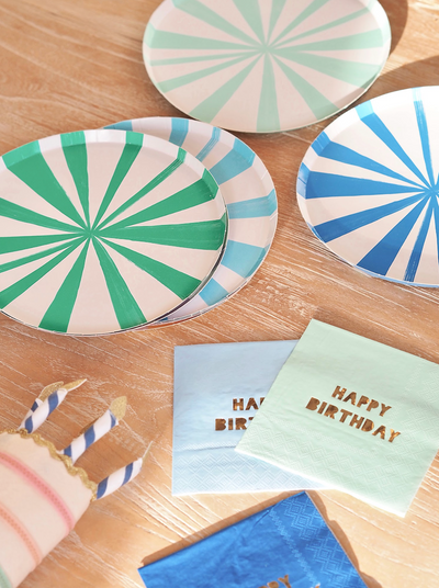 Mixed Stripe Side Plates - The Cross Decor & Design