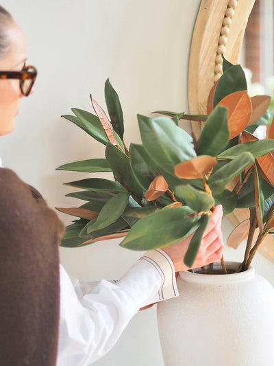 Magnolia Faux Leaves Stem