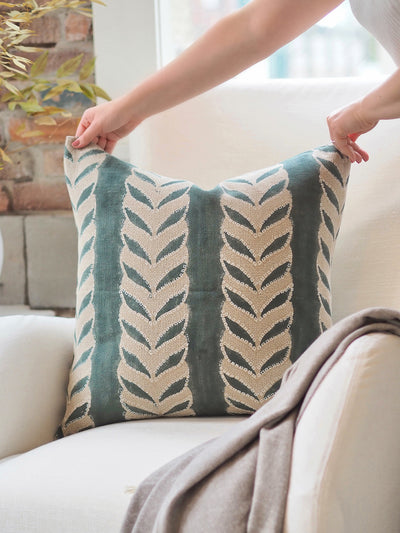 Claire Teal Pillow | 22x22