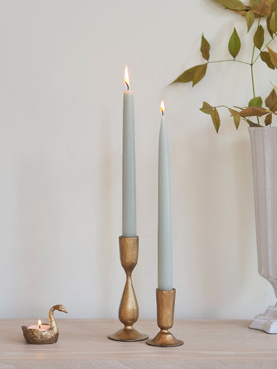 Twilight Pastel Teal Taper Candle Set 12"