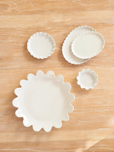 Nova Scalloped Serving Plate - The Cross Decor & Design