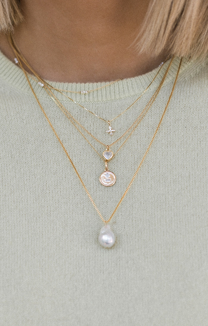 ハートに愛を【leah alexandra】COEUR NECKLACE★ムーンストーン Coeur Moonstone Necklace | The Cross Decor & Design