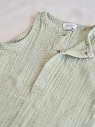 Desert Green Sleeveless Shortie Romper - The Cross Decor & Design