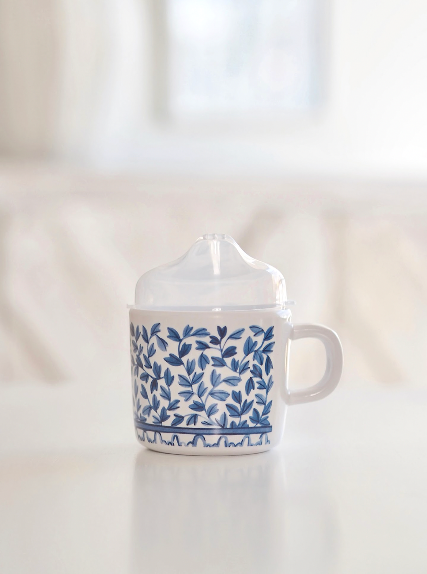 Blue & White Sippy Cup