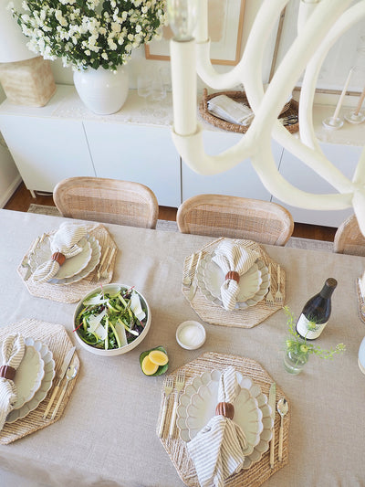 Natural Linen Tablecloth - The Cross Decor & Design