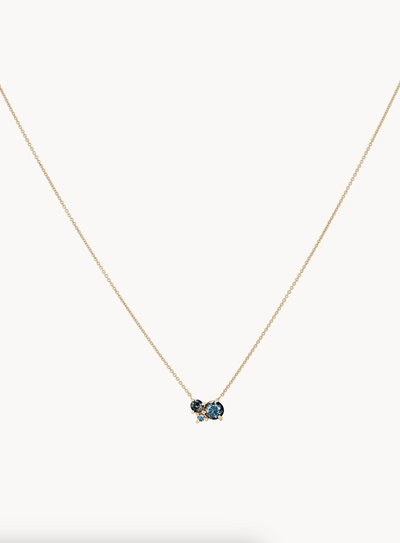 Something Blu Tie Dye Moonchild Ombre Sapphire Necklace