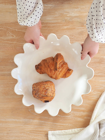 Nova Scalloped Serving Plate - The Cross Decor & Design