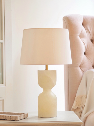 Misty Alabaster Table Lamp - The Cross Decor & Design