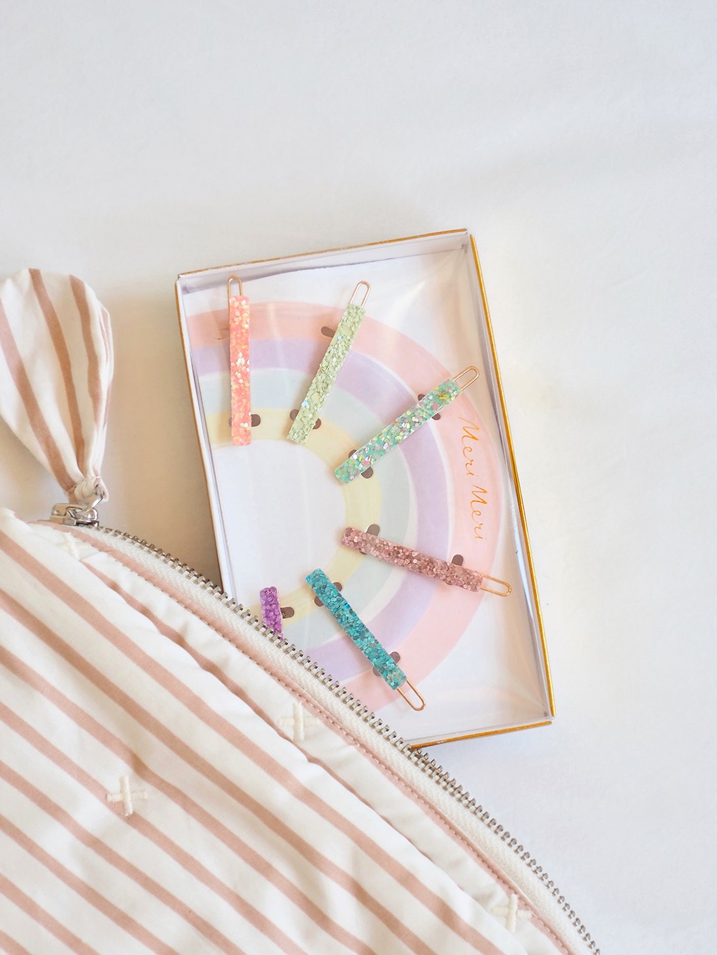 Glitter Rainbow Hair Clips - The Cross Decor & Design