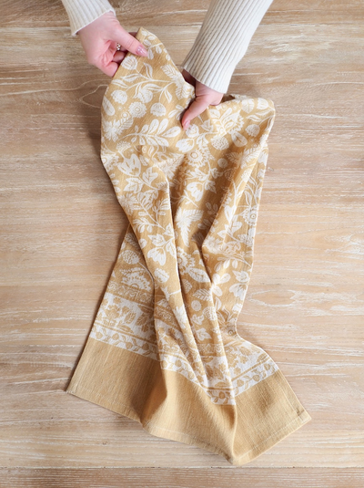 Yellow Floral Tea Towel - The Cross Decor & Design