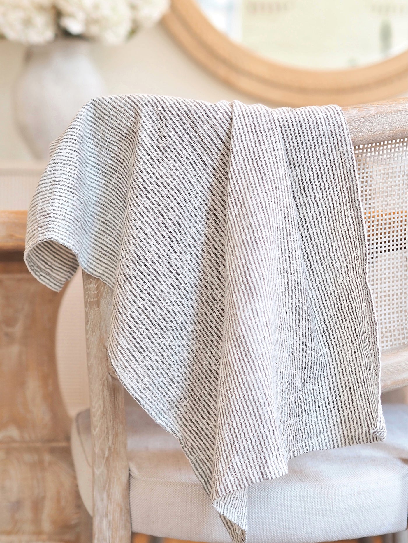 Chef Stripe Charcoal Tea Towel - The Cross Decor & Design