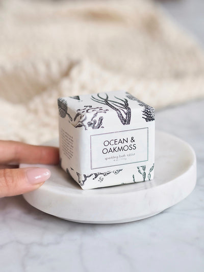 Ocean & Oakmoss Sparkling Bath Bomb - The Cross Decor & Design