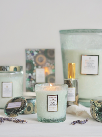 French Cade Lavender Boxed Candle - The Cross Decor & Design
