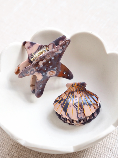 Brunette Seaside Claw Clips - The Cross Decor & Design