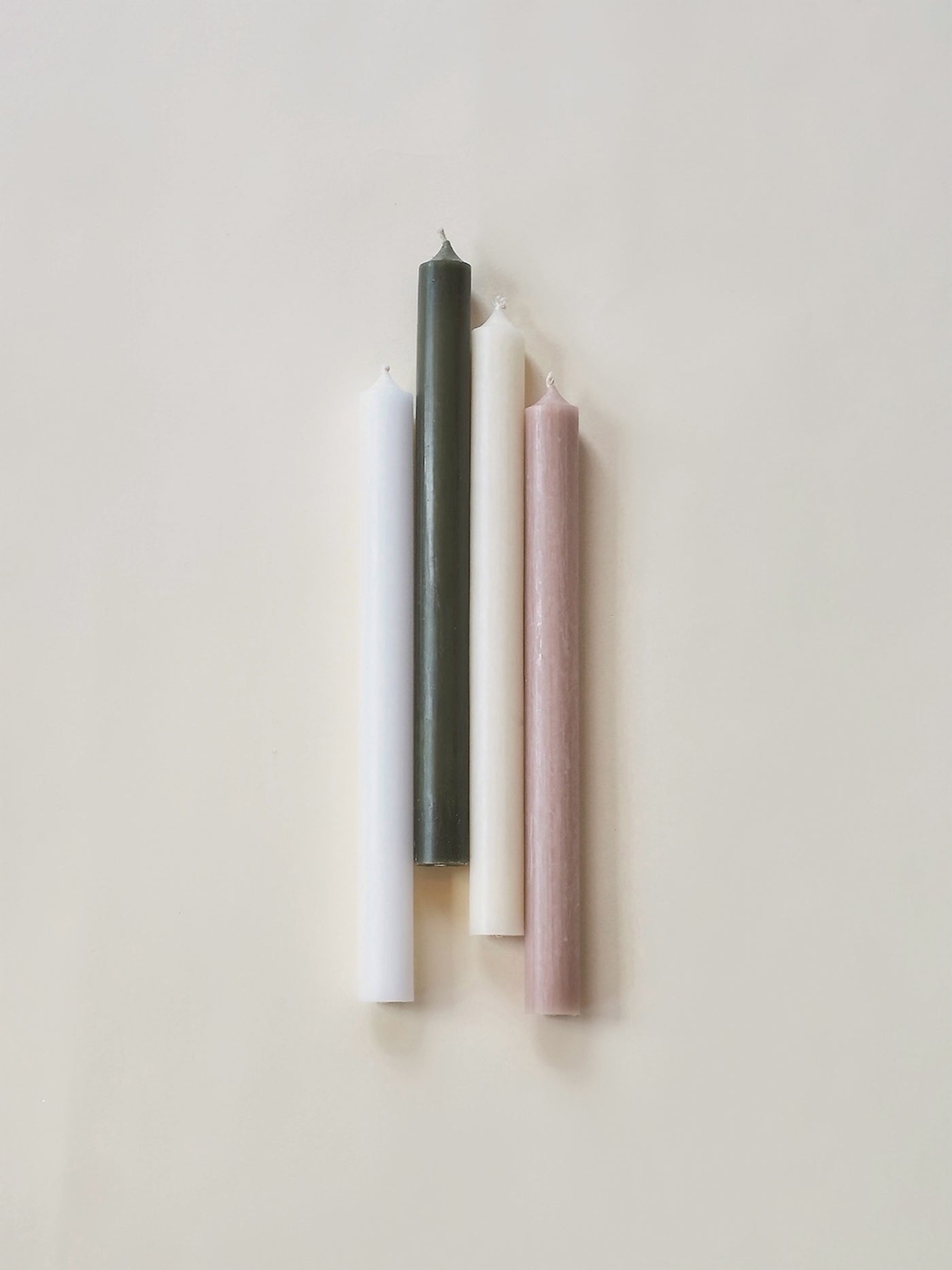 Twilight White Taper Candle 10"