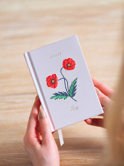 Birth Month Mini Embroidered Journals - The Cross Decor & Design