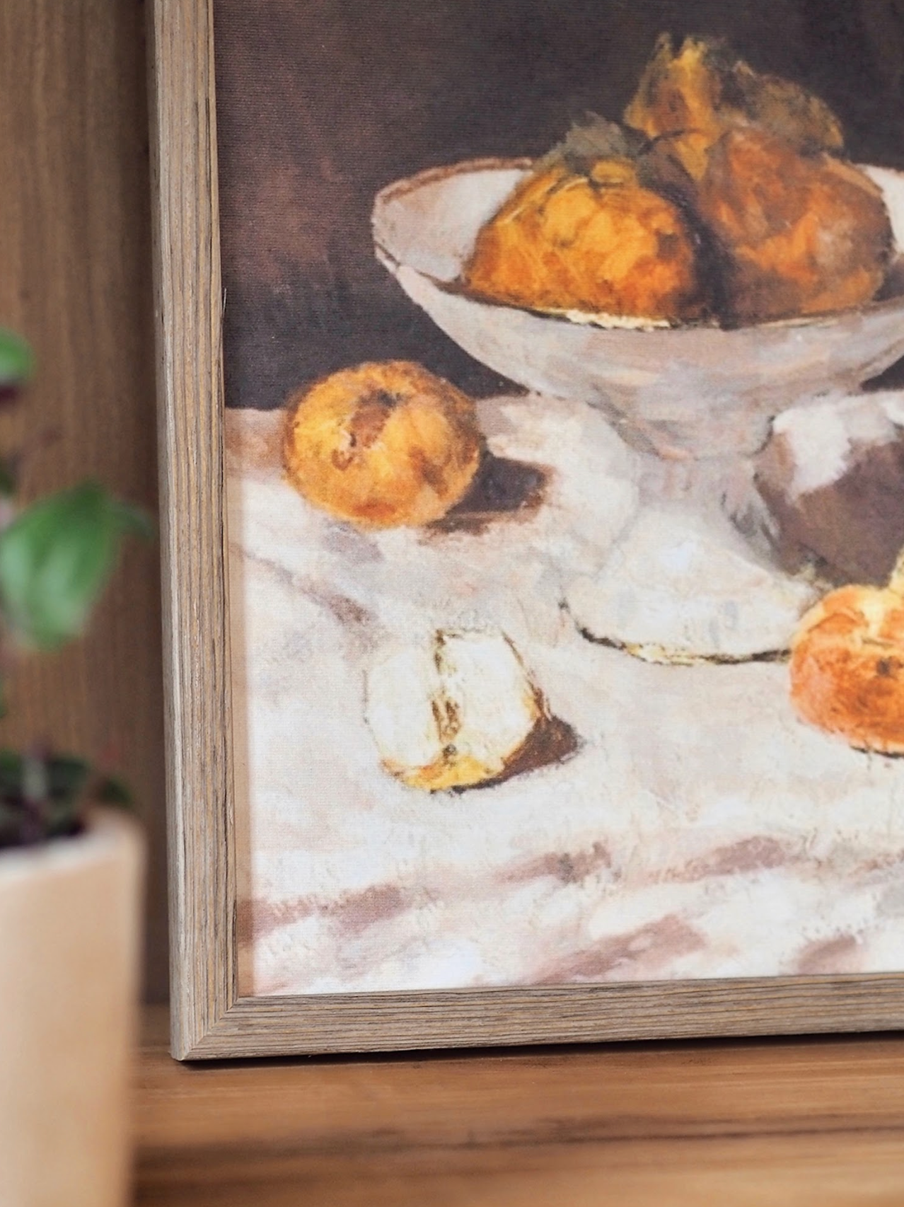 Still Life, Pears and Apples Framed Canvas Print | 11x14