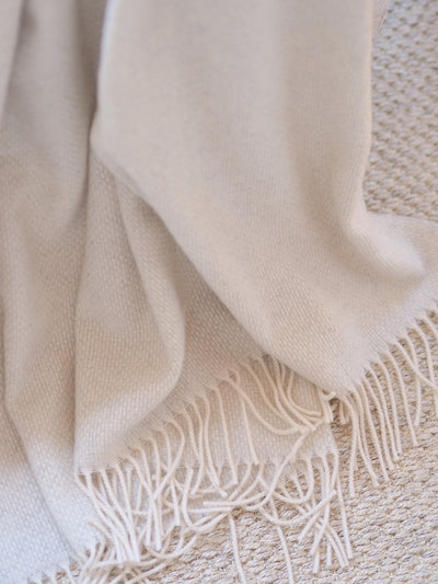 Juno Ivory Cashmere Throw - The Cross Decor & Design
